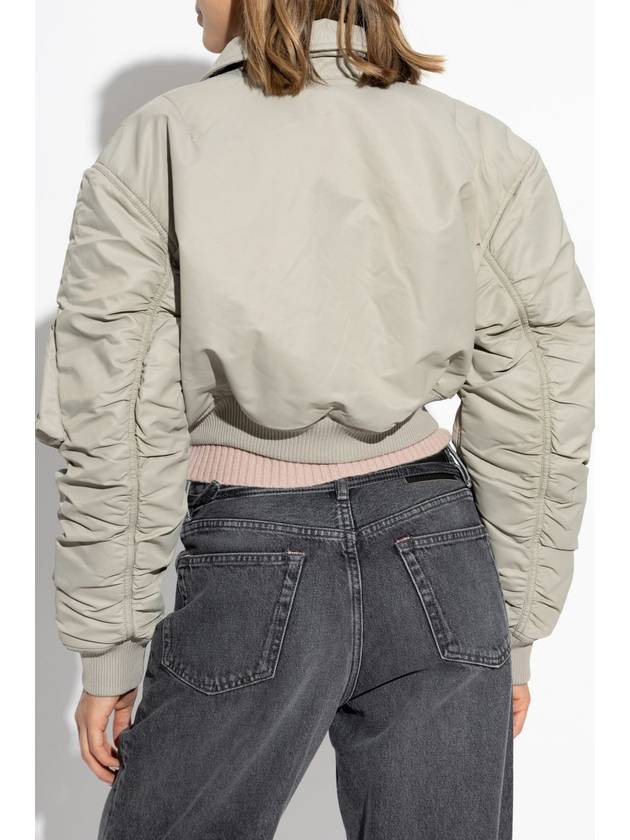 Acne Studios Short Jacket Type Bomber, Women's, Grey - ACNE STUDIOS - BALAAN 4