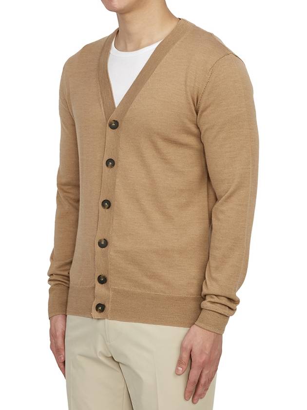 Samuel V-Neck Wool Cardigan Beige - A.P.C. - BALAAN 3