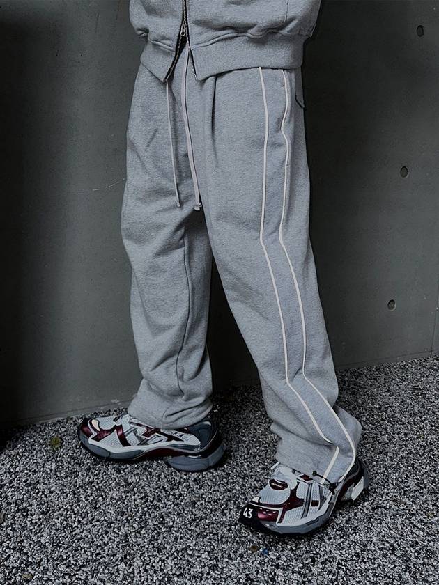 3M Side Line Wide Balloon Sweatpants Grey - CLACO - BALAAN 2