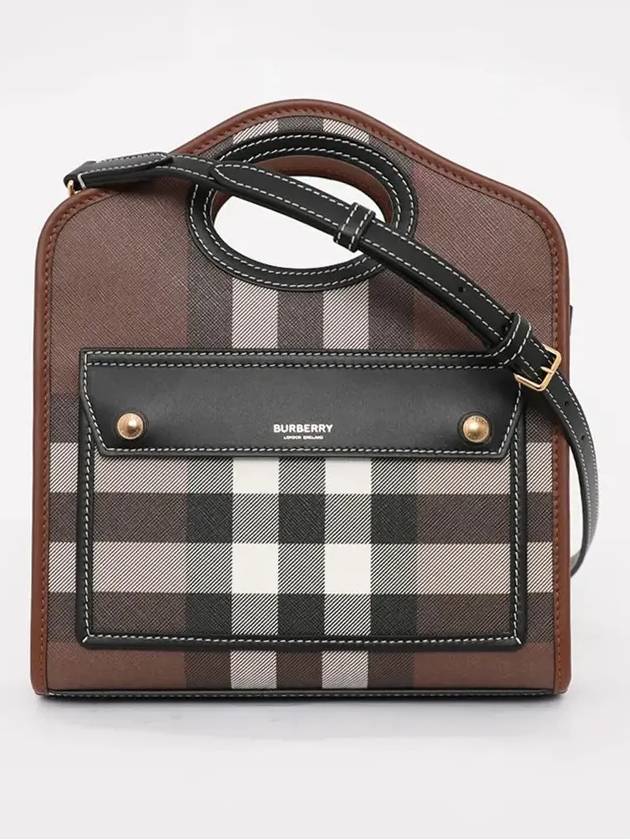 Mini Pocket Tote Bag Brown - BURBERRY - BALAAN 3