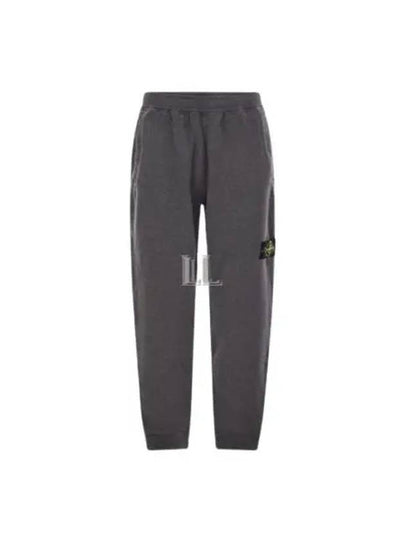 Signature Wappen Patch Cotton Baggy Pants Dark Grey Melange - STONE ISLAND - BALAAN 2