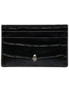 Skull Card Wallet Black - ALEXANDER MCQUEEN - BALAAN.