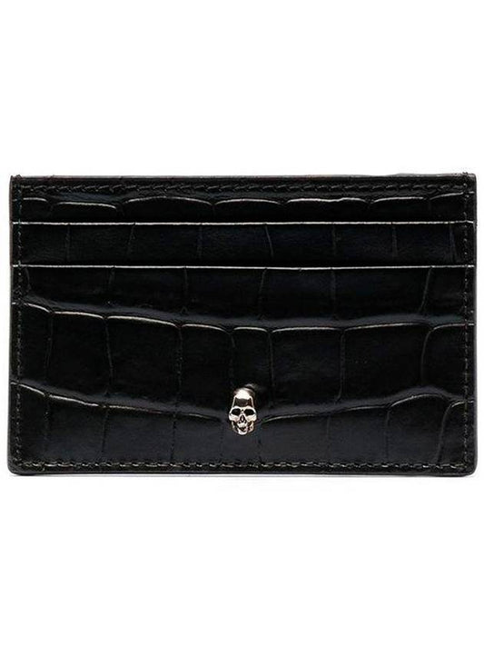 Skull Card Wallet Black - ALEXANDER MCQUEEN - BALAAN.