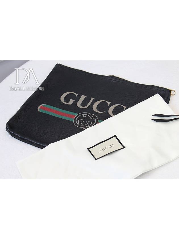 Women s Web Logo Clutch Black Status A 500981 - GUCCI - BALAAN 7