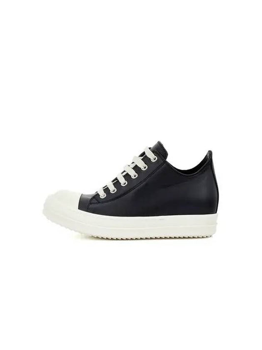 WOMEN Leather Low Top Sneakers Black 271304 - RICK OWENS - BALAAN 1