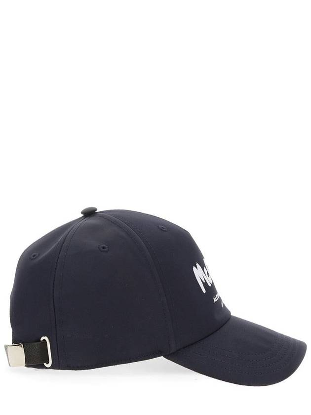 Graffiti Logo Printing Ball Cap Pink Navy - ALEXANDER MCQUEEN - BALAAN 3