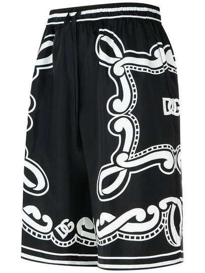 Dolce & Gabbana Black Silk Bermuda Shorts - DOLCE&GABBANA - BALAAN 2