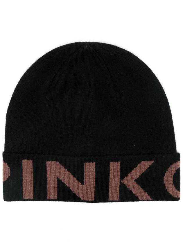 Pinko Calamaro Logo-Jacquard Beanie Hat - PINKO - BALAAN 1