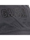 Logo Nylon Bucket Hat Charcoal - GANNI - BALAAN 6