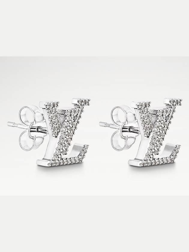 LV Iconic Earrings Silver - LOUIS VUITTON - BALAAN 3