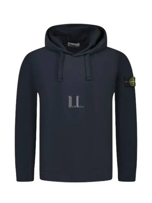 Wappen Patch Brushed Cotton Fleece Hoodie Black - STONE ISLAND - BALAAN 2