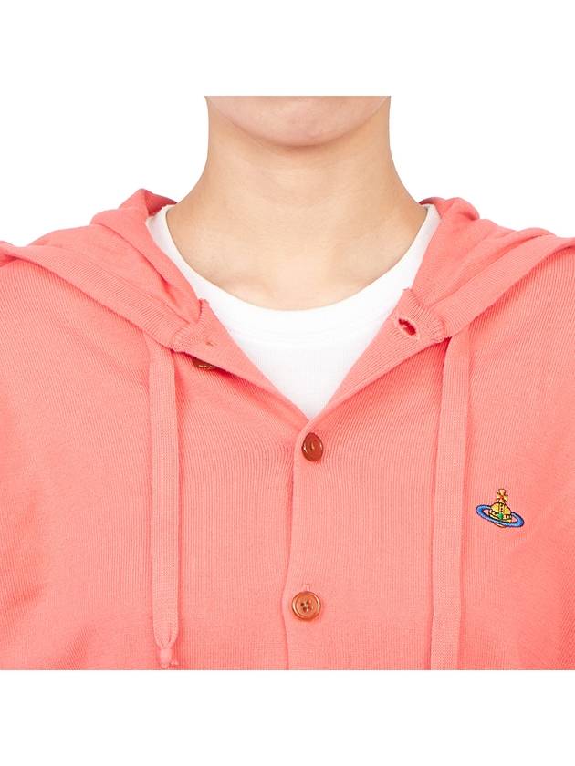 Embroidered Logo Hoodie Cardigan Pink - VIVIENNE WESTWOOD - BALAAN 9