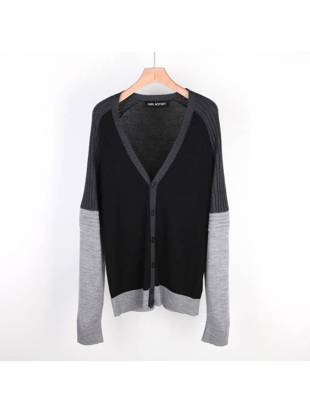 Eight color Y taping cardigan black PBMA236V - NEIL BARRETT - BALAAN 1