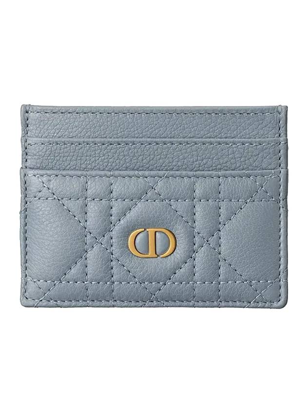 Caro 5 Slot Supple Cannage Calfskin Card Wallet Cloud Blue - DIOR - BALAAN 1