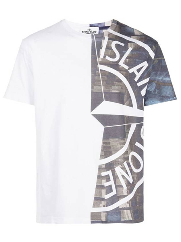 Graphic Print Short Sleeve T-Shirt White - STONE ISLAND - BALAAN 2