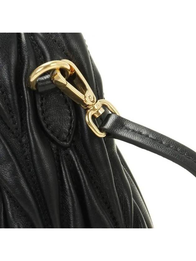 Wander Matelassé Nappa Leather Hobo Tote Bag Black - MIU MIU - BALAAN 8