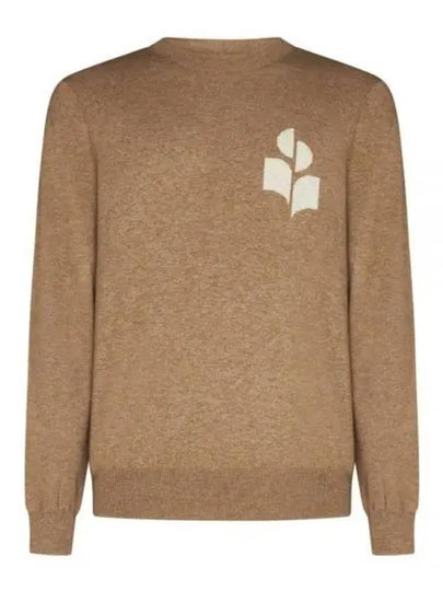 Evans Logo Crew Neck Knit Top Camel - ISABEL MARANT - BALAAN 2