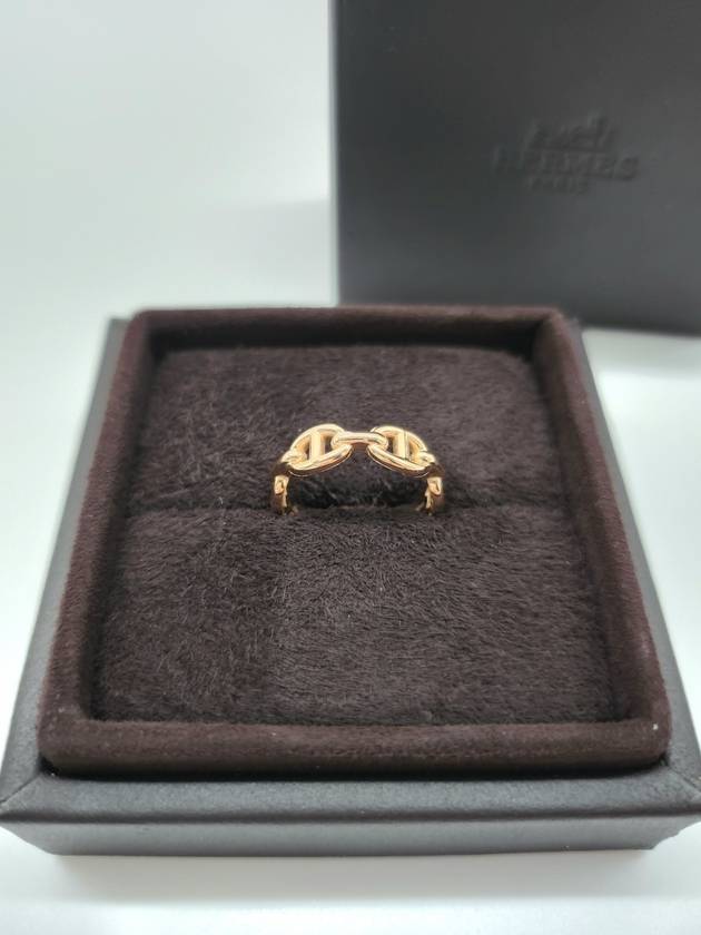 Chaine D'Ancre Enchainee Small Ring Rose Gold - HERMES - BALAAN 3