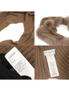 100 cashmere fox fur brown hooded shawl muffler - DIOR - BALAAN 7