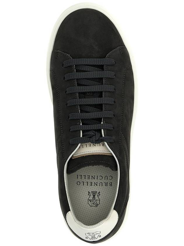 Suede Low Top Sneakers Grey - BRUNELLO CUCINELLI - BALAAN 5