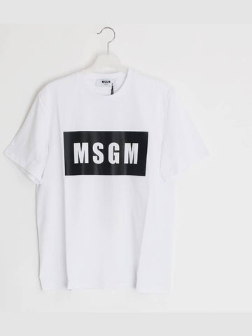 19SS Men's Square Logo Printing White 2640 MM67 01 - MSGM - BALAAN 1