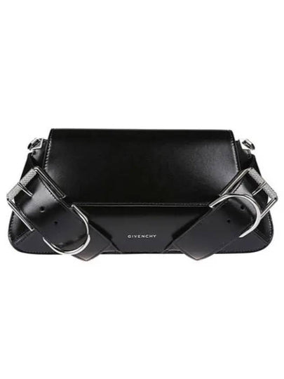 Voyou Flap Leather Shoulder Bag Black - GIVENCHY - BALAAN 2