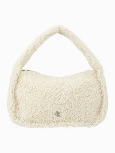 JEANS Women s CKJ Block Sherpa Mini Bag Ivory 4K3005G PAS - CALVIN KLEIN - BALAAN 1