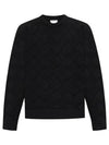 Bottega Veneta 3D Intreccio Crew Neck Sweater 751972V36Y0 1000 - BOTTEGA VENETA - BALAAN 2