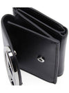 1DR Tri Fold Leather Wallet Black - DIESEL - BALAAN 3