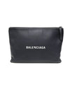 Women s Balenciaga 485110 Black Leather Everyday Logo Clutch gt Pouch Gangbuk used luxury goods - BALENCIAGA - BALAAN 2