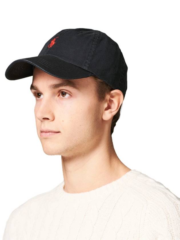 Red Pony Embroidery Ball Cap Black - POLO RALPH LAUREN - BALAAN.