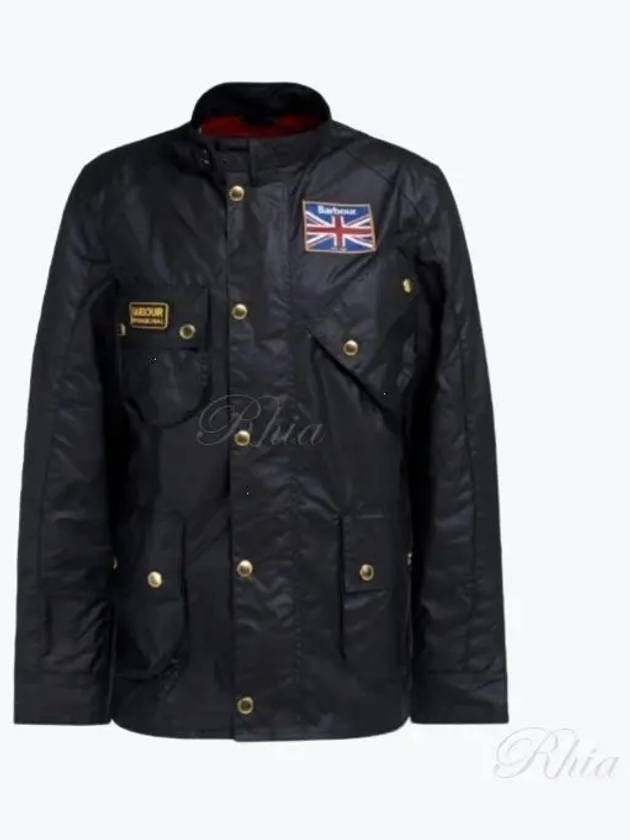 Men's International Union Jack Wax Jacket Black - BARBOUR - BALAAN 2