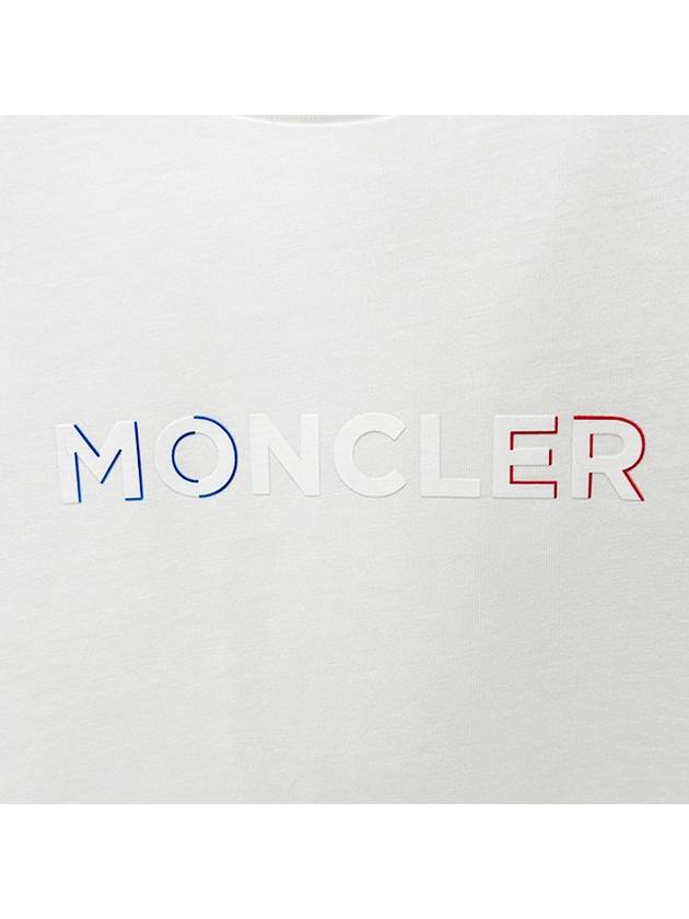 Kids Logo Patch Short Sleeve T Shirt 8Y 10Y White 8C00019 83907 002 - MONCLER - BALAAN 5