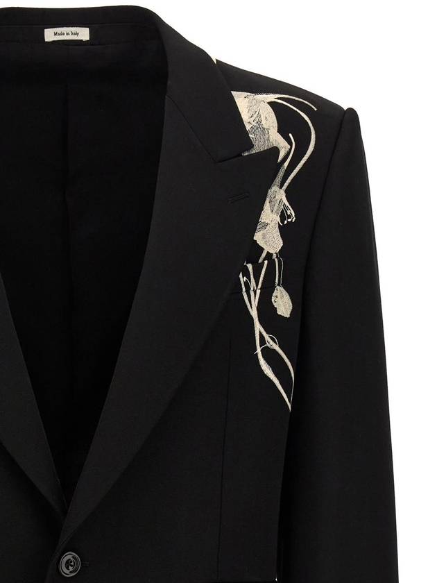 24FW Suit Jacket 794237QUAAG1000 White Black - ALEXANDER MCQUEEN - BALAAN 4