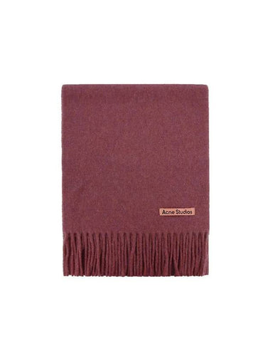 Wool Fringe Muffler Red - ACNE STUDIOS - BALAAN 1