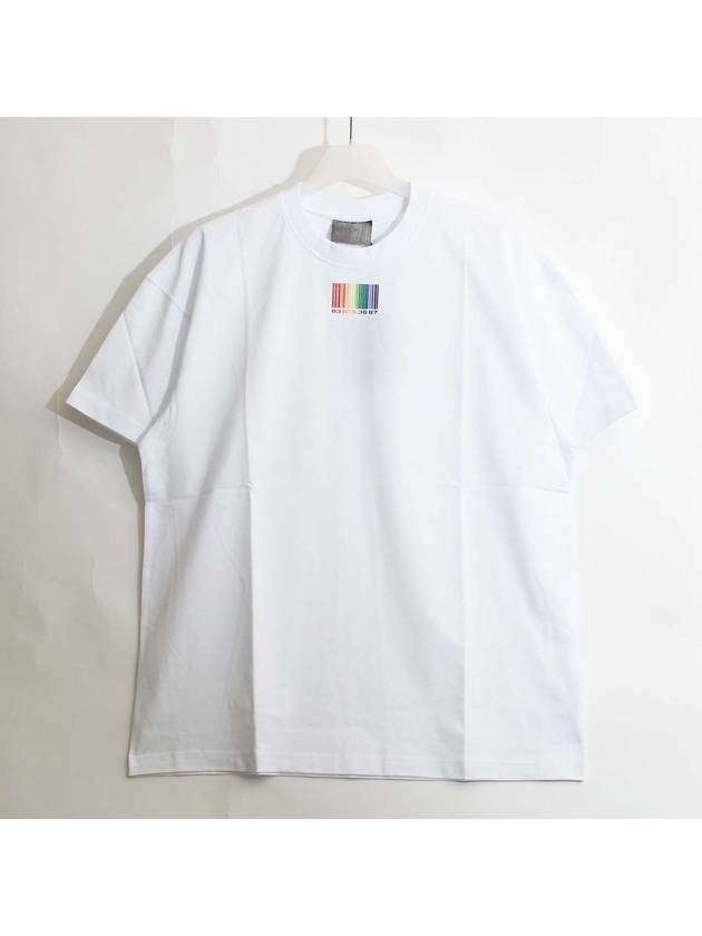 VETEMENTS - Rainbow Barcode Short Sleeve T-Shirt WhiteVL12TR440W WHITE -  BALAAN