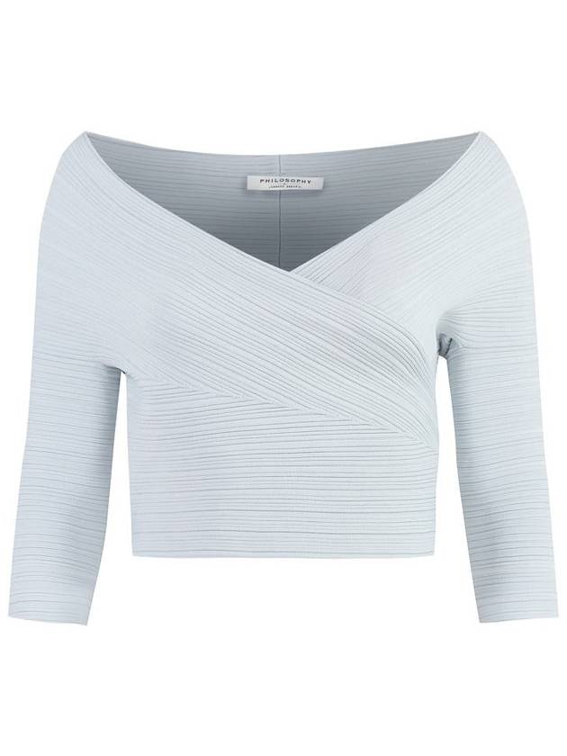 Philosophy Di Lorenzo Serafini Ribbed Knit Crop Top - PHILOSOPHY DI LORENZO SERAFINI - BALAAN 1