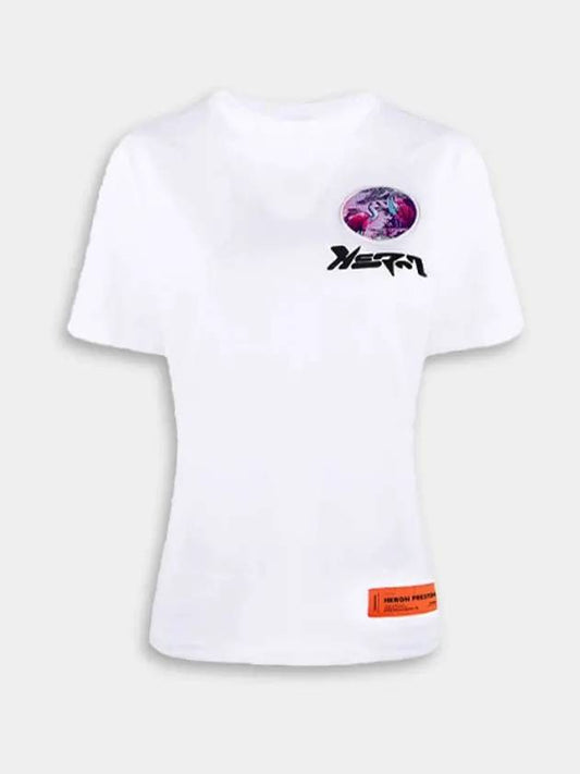 Heron Preston point printing short sleeve t shirt white women HWAA019E20JER001 0130 - HERON PRESTON - BALAAN 2