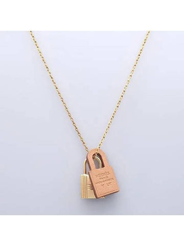 H078852CC Swift Calfskin Gold Plated O Kelly Small Necklace - HERMES - BALAAN 1