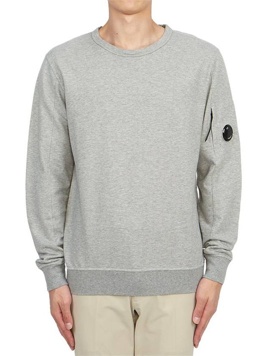 Light Fleece Sweatshirt Grey Melange - CP COMPANY - BALAAN 2