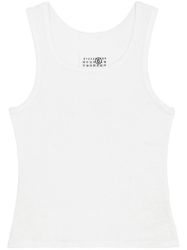 MM6 Ribbed Cotton Tank Top S52NL0067S23965100 B0711013102 - MAISON MARGIELA - BALAAN 1