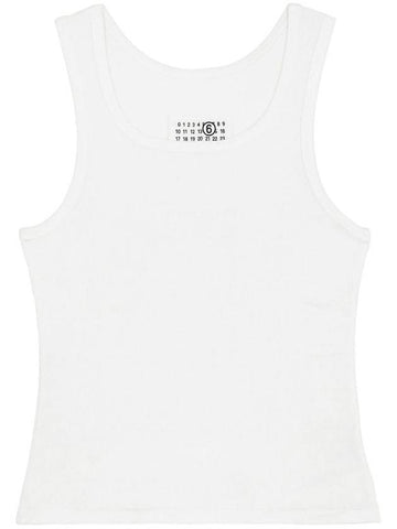 MM6 Ribbed Cotton Tank Top S52NL0067S23965100 B0711013102 - MAISON MARGIELA - BALAAN 1