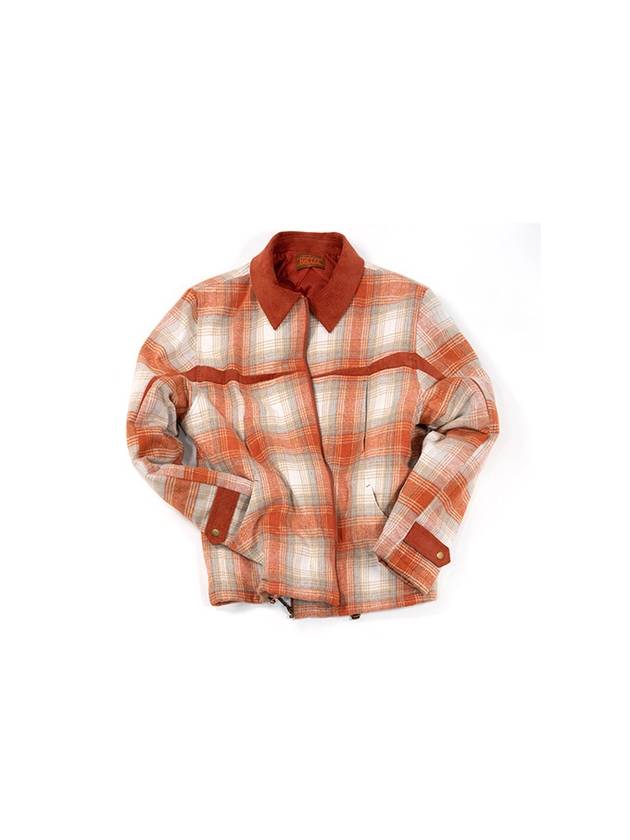 Men's Check Quilt Padding Orange I3WD01OR - IOEDLE - BALAAN 2