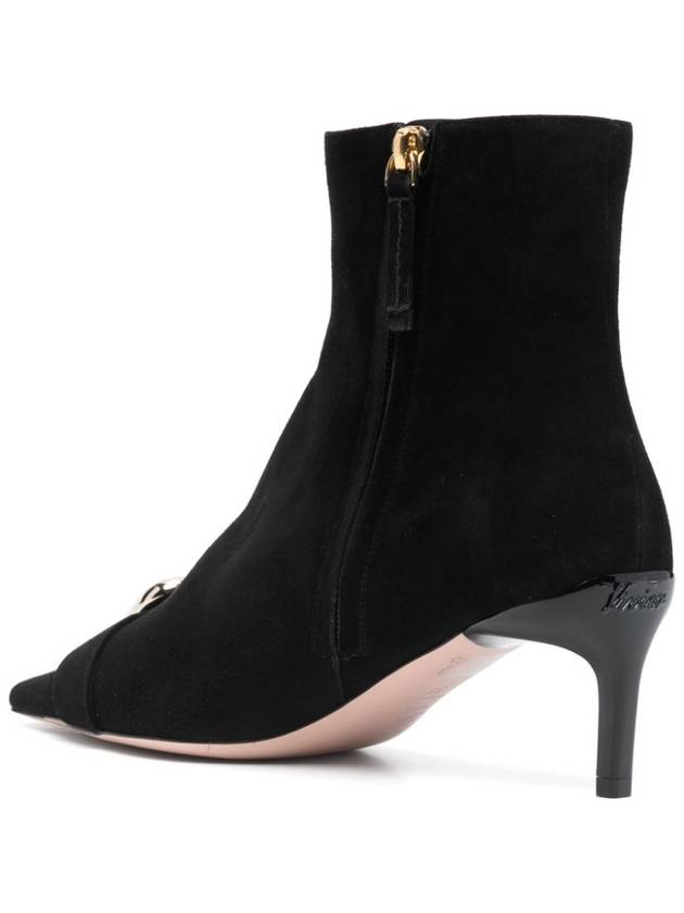 Viv Canard Suede Boots Black - ROGER VIVIER - BALAAN 4