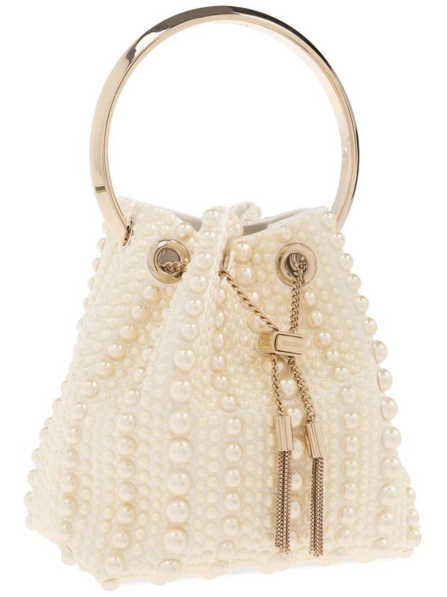 Jimmy Choo ‘Bon Bon’ Bucket Shoulder Bag, Women's, Cream - JIMMY CHOO - BALAAN 4