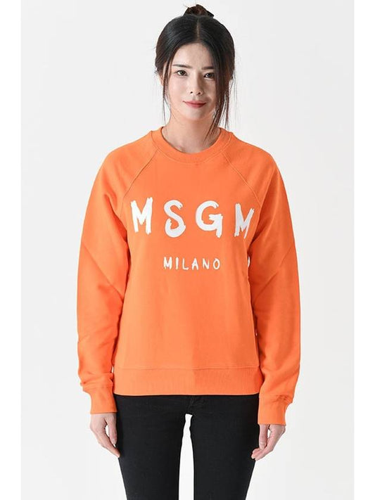 Milano Brushed Logo Sweatshirt Orange - MSGM - BALAAN 2