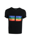 Rainbow Crew Neck Short Sleeve T-Shirt Black - ACNE STUDIOS - BALAAN 1