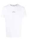 Tricromia Three Print Cotton Jersey T-Shirt White - STONE ISLAND - BALAAN 2