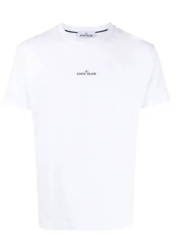 Tricromia Three Print Cotton Jersey T-Shirt White - STONE ISLAND - BALAAN 3