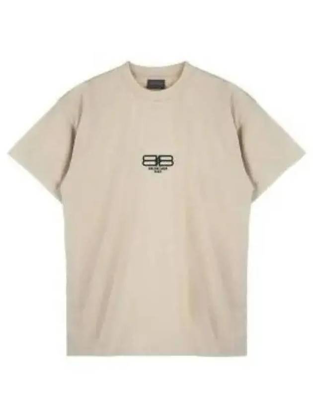 BB Paris Cotton Short Sleeve T-Shirt Beige - BALENCIAGA - BALAAN 2